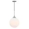 Westinghouse Pendant LED Dimmable 12W Moretti Glassobe, Brushed Nickel Frosted Opal Glass 6119500 - alternate 1